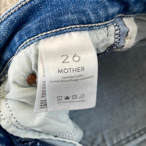 MOTHER Blue Flare Wide Leg Jeans - Picture 2 of 4